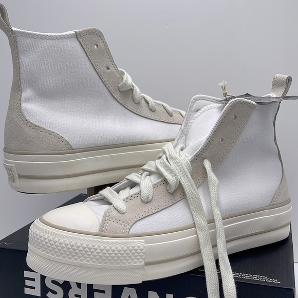 Converse WMNS CTAS LIFT HI
WHITE/VAPOROUS GRAY/LIGHT GOLD A09774C Platforms Snkr - Picture 15 of 16